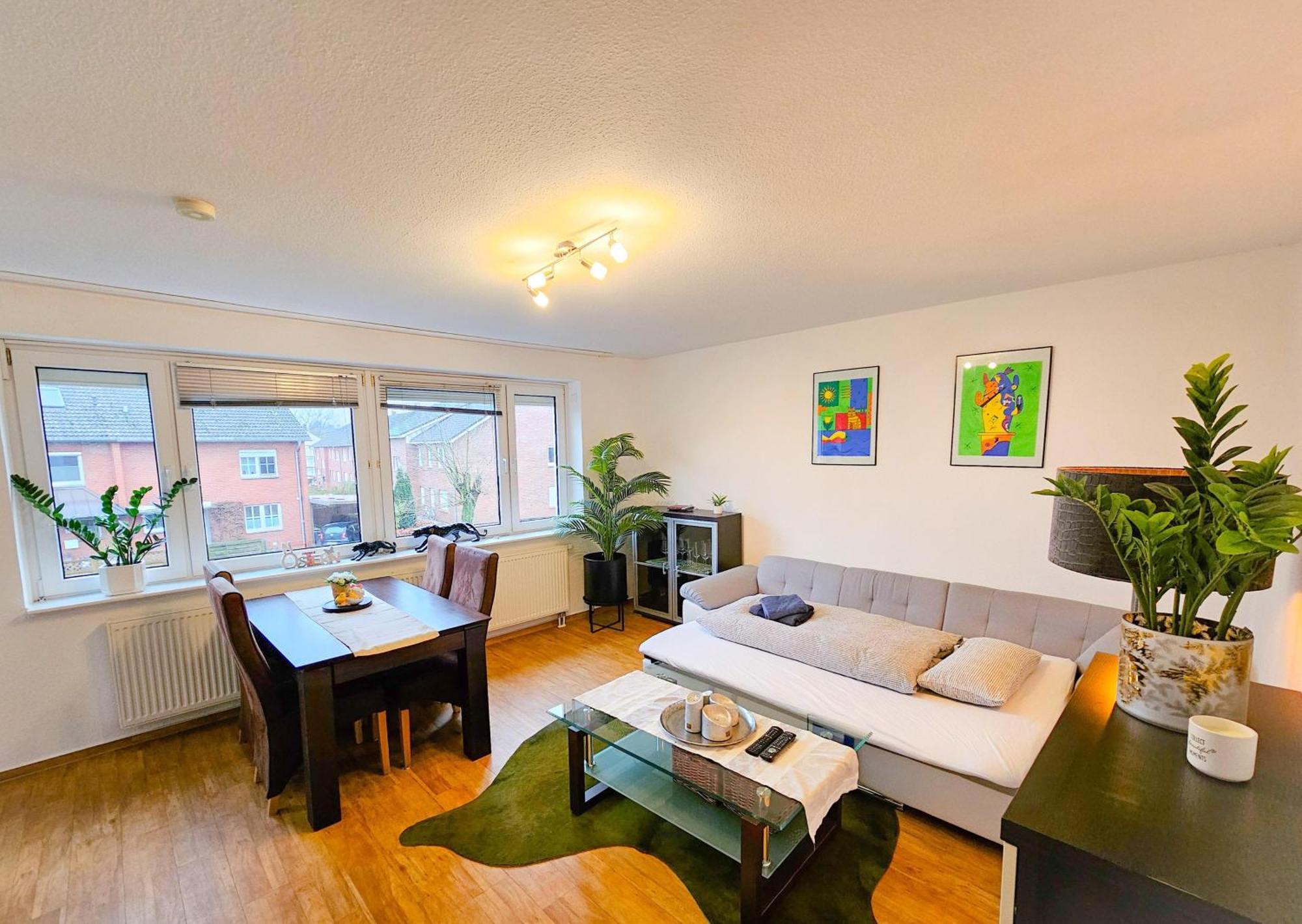 Ecocube Apartment2 Meppen14, Balkon, Kueche, Waschmaschine Exteriör bild