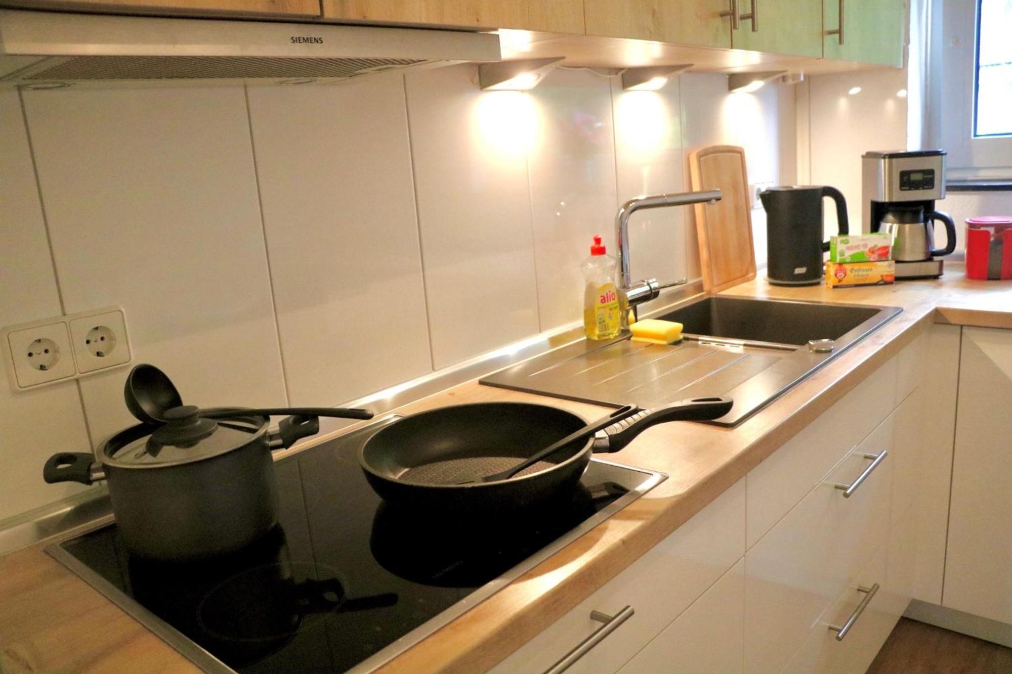 Ecocube Apartment2 Meppen14, Balkon, Kueche, Waschmaschine Exteriör bild