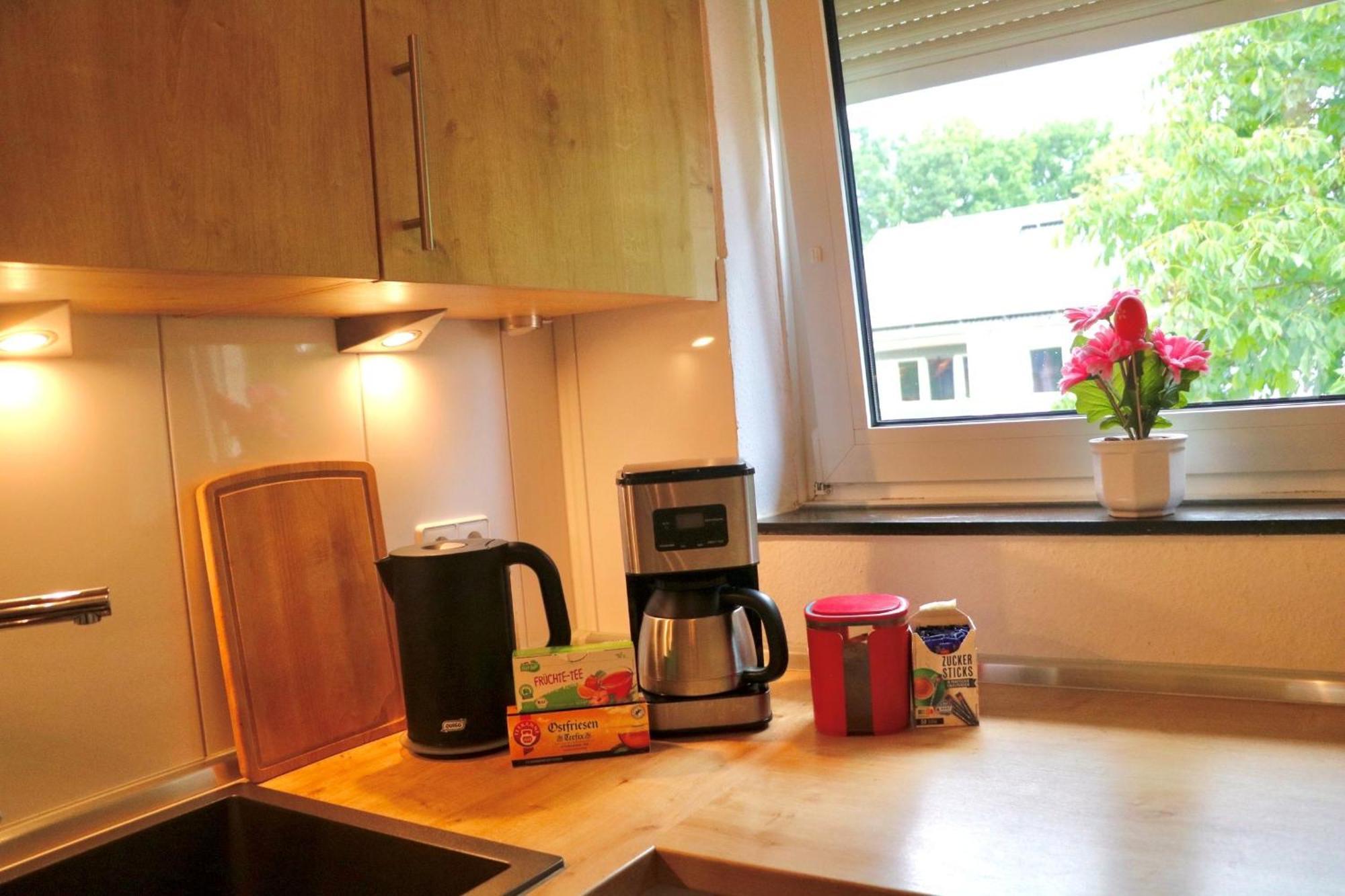 Ecocube Apartment2 Meppen14, Balkon, Kueche, Waschmaschine Exteriör bild